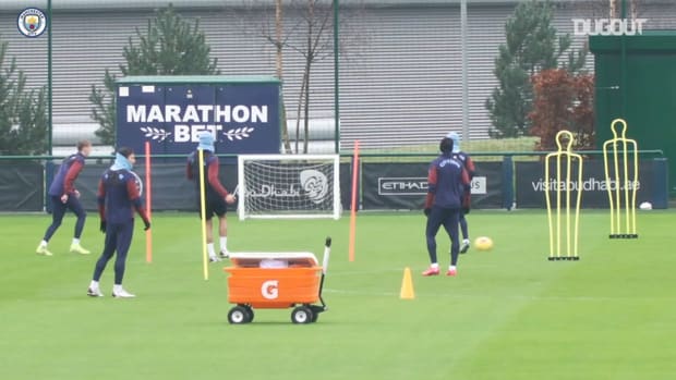 Man City stars in training ahead of Burnley clash